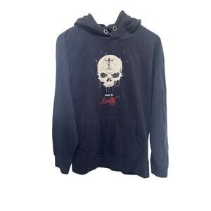 Prepare for Death Orthodox Golgotha Cross Skull Black Hooded Pullover Sweatshirt